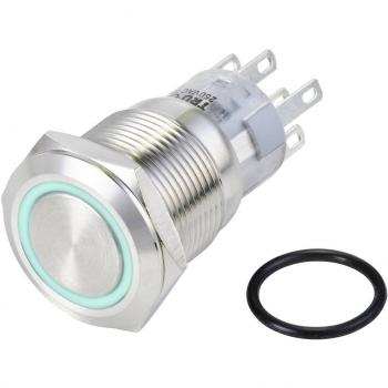 Tru Components LAS1-AGQ-22ZE Tamper-resistant Push Button 24V 250V AC 3A Blue IP65