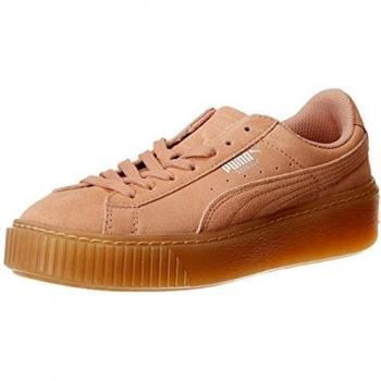 PUMA Suede Platform Jewel Jr, Sneakers Basses Enfant, Beige