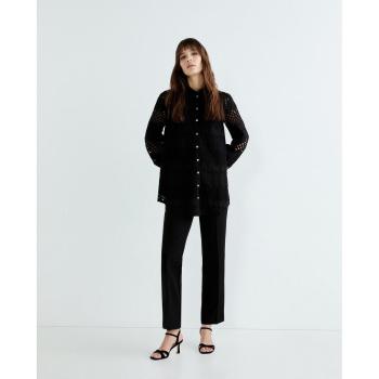 Pantaloni Nero con Piega Frontale Bluris – YAS