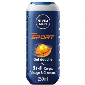 Men Nivea Sport Fresh 24H Gel Rinfrescante 3‑in‑1 VisocorpoCapelli