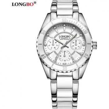 LONGBO reloj analógico de cerámica para dama, modelo 80303