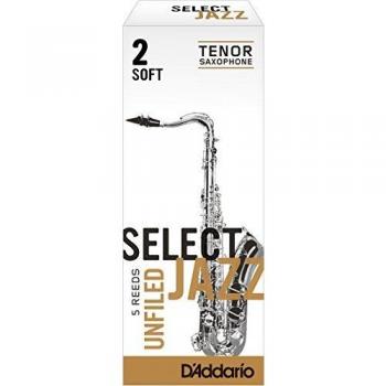 D'Addario Rico Select Jazz Unfiled Tenor Saxophone Reeds (Box of 5)