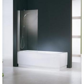 Novellini Aurora pare-baignoire 80x150cm 1 volet en verre transparent avec profilé chrome mat