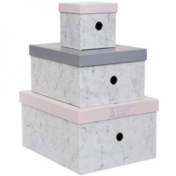 Marble Chic Nested Storage Solution – 3‑Pack Edition