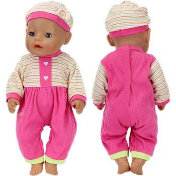 Ensemble babywear arc‑en‑ciel 43 cm, tenue et chapeau assortis