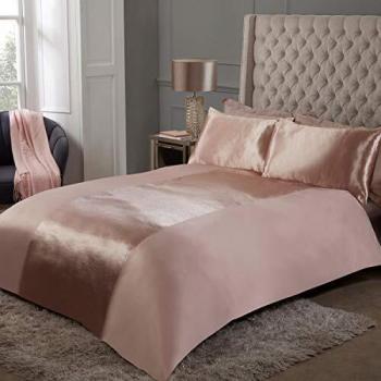 Sleepdown Satin Stripe Champagne Quilt Cover Set