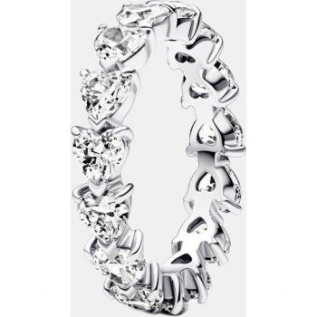 Anillo Pandora Eternidad Fila de Corazones