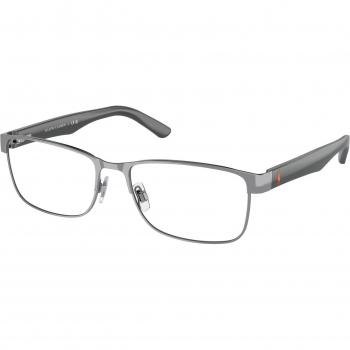 Luxottica Polo Ralph Lauren Herren PH1157 – grauer metallischer Rahmen, transparent quadratisch