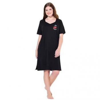 Ulla Popken Bigshirt mit Herzmotiv und Halbärmeln
