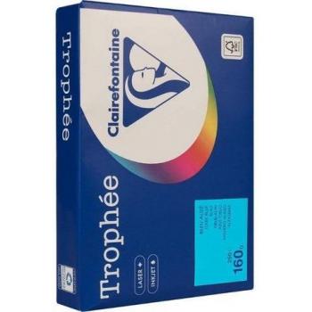 Clairefontaine Trophée Nuit Émeraude – Feuilles A4 de 160 g/m², 209 µm, couleur bleue foncée