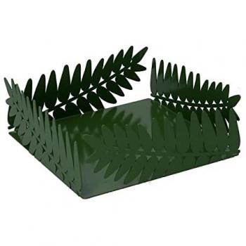 Accesorio de Mesa: Servilletero Metálico Laurel Oscuro 16.5 cm × 6.5 cm