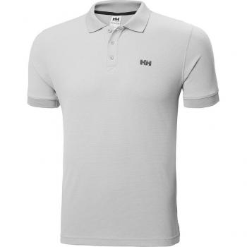Polo Gris Helly Hansen Driftline de tactel manga corta con cuello y puño de las mangas acanalados (92126)