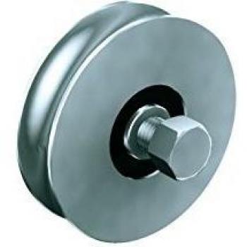 Galet d’Acier 90° S‑Rail, 100 mm de diamètre, gorge ronde 16 mm – 200 kg maximum