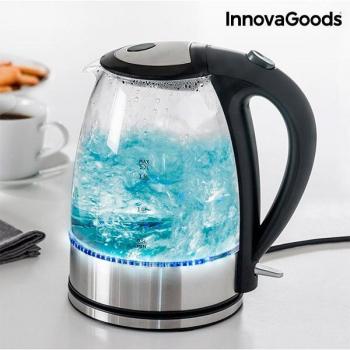 Hervidor Eléctrico InnovaGoods 2200W 1,7 L Negro Acero con Luz LED