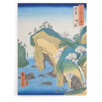 Artery8 Noto Waterfall Bay – Hiroshige Blue Wall Canvas (24x32)
