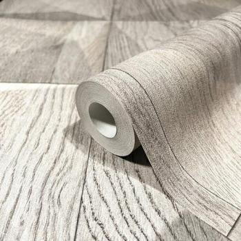 Marburg Carta da parati 3D effetto legno beige, 53 cm x 10 m