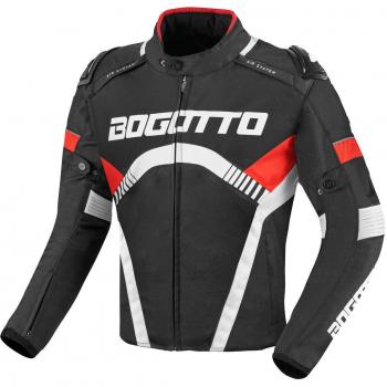 Giacca Moto Impermeabile Bogotto Boomerang S Nero Rosso