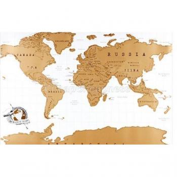 Scratch Map for Travelers 82x58cm