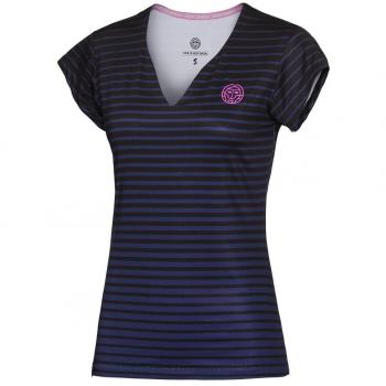 BIDI BADU Bella Tech V de té con cuello – T-shirt V-neck negra y azul