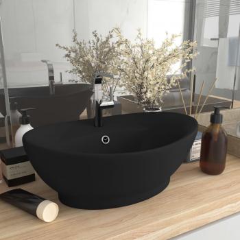 Lavabo ovale de luxe à trop-plein 58,5x39 cm Céramique