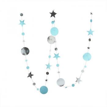Decoración Estrella de Papel Oro-Platino