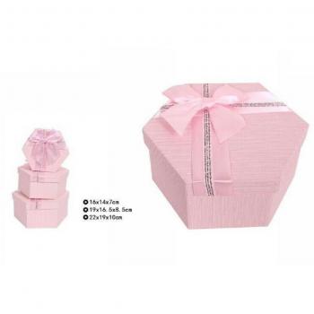 Scatole Box Esagonali Rosa
