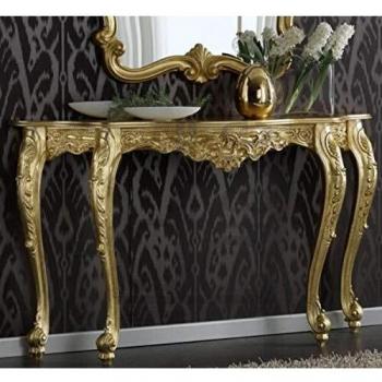 Casa Padrino Luxus Konsolentisch Gold 150 x 41 x H. 90 cm