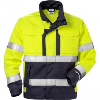 Fristads 4584 FLAM High Visibility Jacke XS in Warnschutz-Gelb/Marine