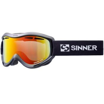 Sinner Adult Intruder Ski‑Glasses mit belüftetem Doppelspiegel – Matte Black – Modellnummer 137‑10D‑58