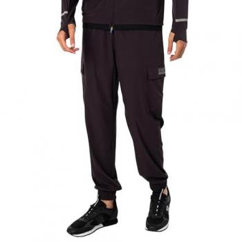 EA7 Men's Black Cargo Joggers