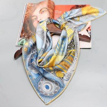 Hand Rolled Silk Twill Scarf Hijab 88x88cm