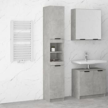 Vidaxl Badschrank Betongrau 32 x 34 x 188,5 cm
