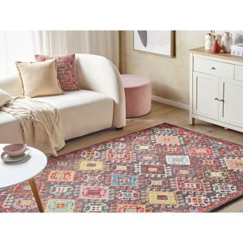 Dense Pile Multicolor Kilim Area Rug 200x200 cm