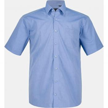Camicia blu maniche corte colletto inglese 4XL uomo JP1880