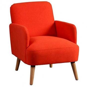 Teodore Fauteuil Tissu Rembourré Orange