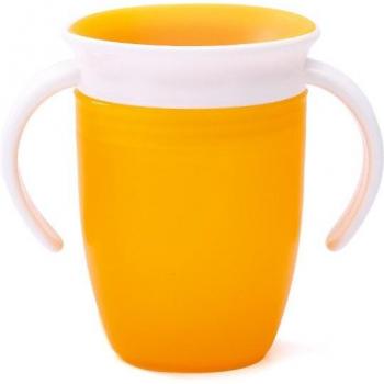 Auslaufsicherer 360 Grad Baby-Trinkbecher mit Doppelgriff und Flip-Deckel, BPA-frei