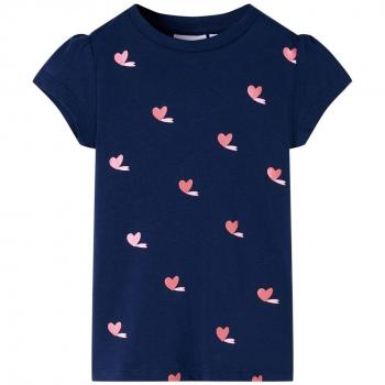 VidaXL Navy Blue Kids' Short Sleeve Shirt 116