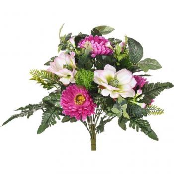 Set 2 Bouquet Magnolia Rosa 60 cm