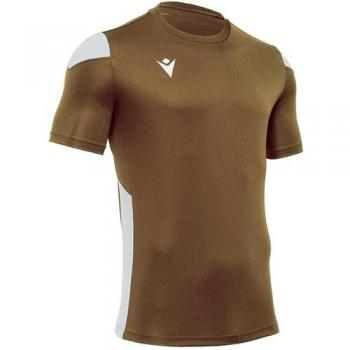Short Sleeve Macron Polis Gold-White Tee, Size S