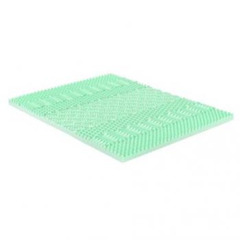 Topper 140x190 cm in memory foam 7 zone con tè verde 5 cm