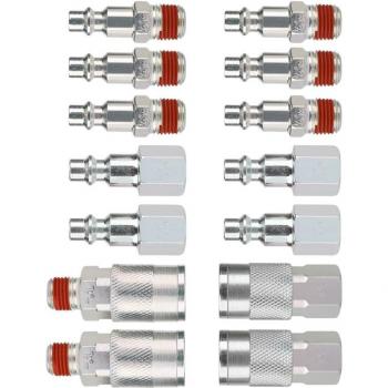 Acoplador 14P ¼” NPT Quick‑Fit – Kit de Accesorios de Compresión