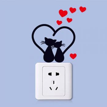 Cartoon Black Cat Wall Stickers