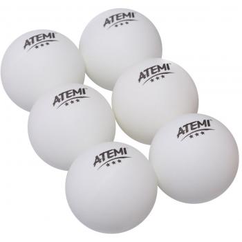 Atemi Tafeltennisballen Wit 6 stuks 3 sterren 40mm