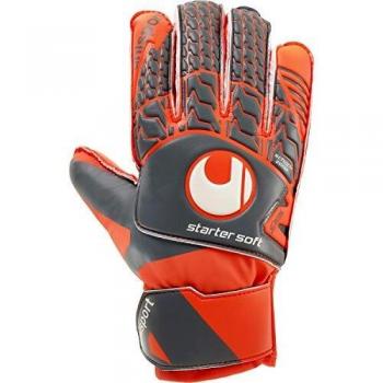 Uhlsport Erwachsene GK Handschuhe Aerored Starter Soft Grau/Rot/Weiß, 10.5 cm