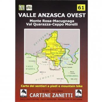 Valle Anzasca ovest. Monte Rosa, Macugnana, Val Quarazza, Ceppo Morelli 1:30.000