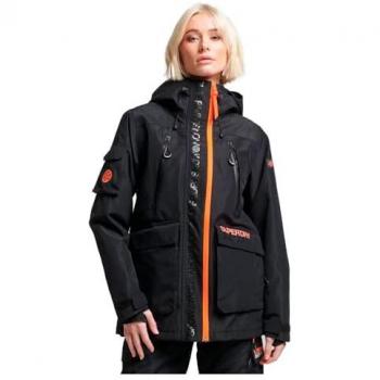 Giacca da neve Superdry Ultimate Rescue nera rossa per donna