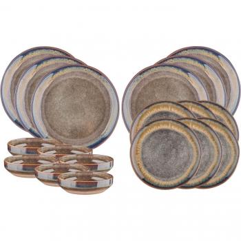 Service Basalte Essentiel – 18 pièces – Marron