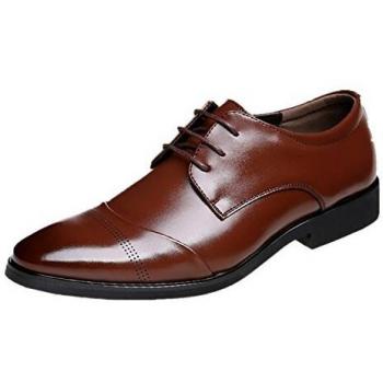 Zapatos de Vestir Oxford para Hombre, Cuero, Cordones, Derby, Calzado de Boda, Negocios, Brogue, Negro, Marrón, Rojo, Tallas 37-47EU