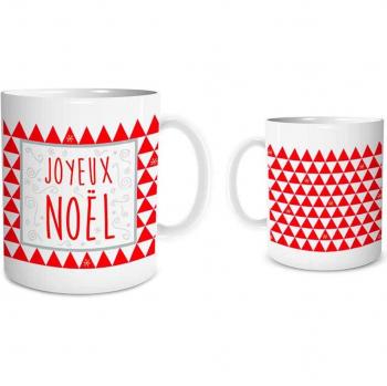 Tazza Festiva Rosso e Bianco 9,5x8 cm Les Trésors De Lily
