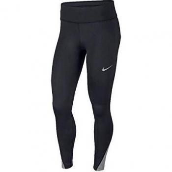 Nike Damen Sportleggings W NK Fast Tight Runway, Schwarz/(Silber), XL